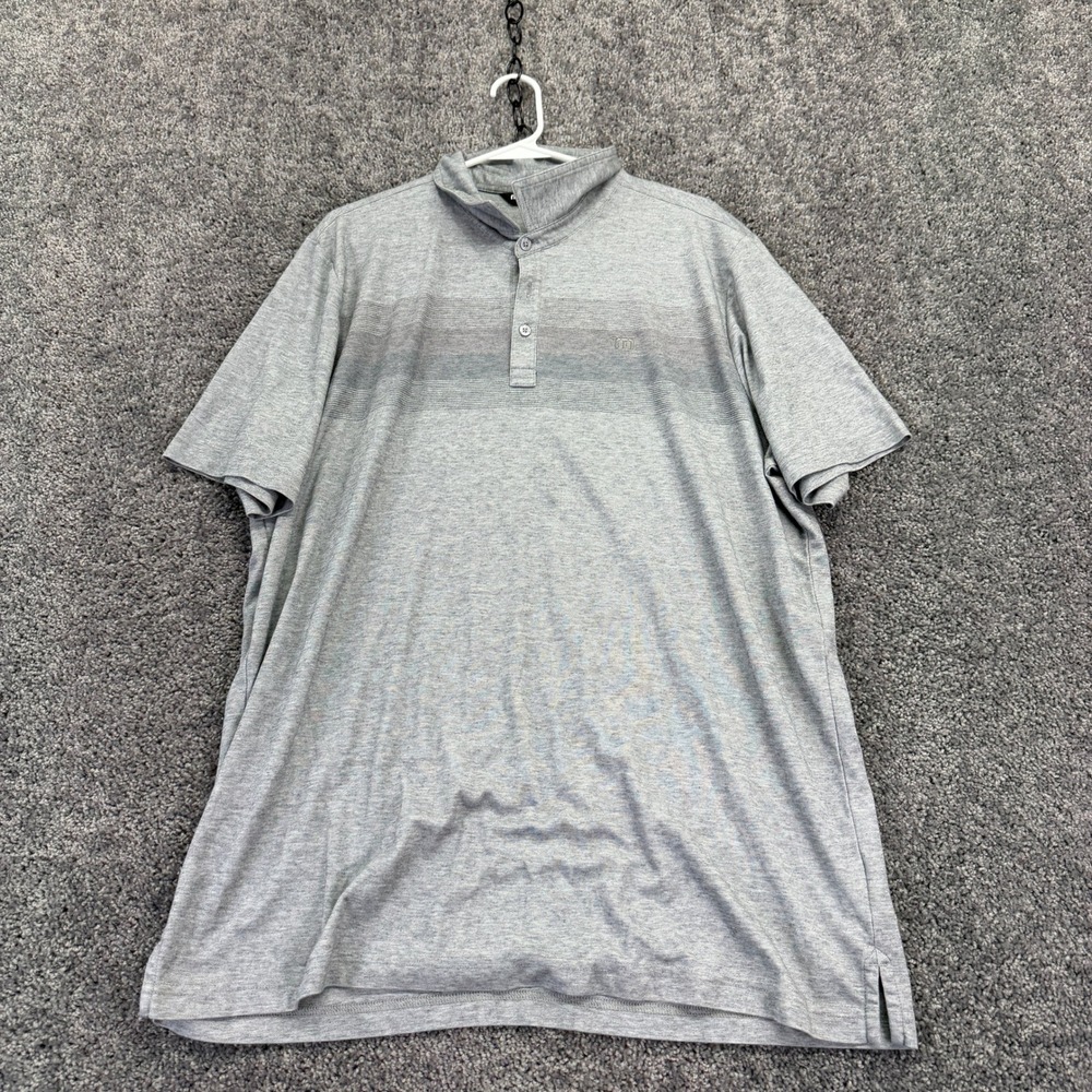 Travis Mathew Polo Shirt Mens XXL Gray Pima Cotton Blend Golf Top